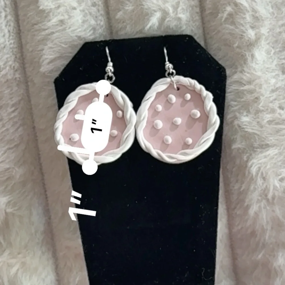 Pink Polka Dot Earrings